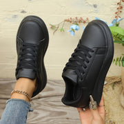 Unisex Walking Shoes Leather Sport Sneakers with Thick Sole and EVA Insole