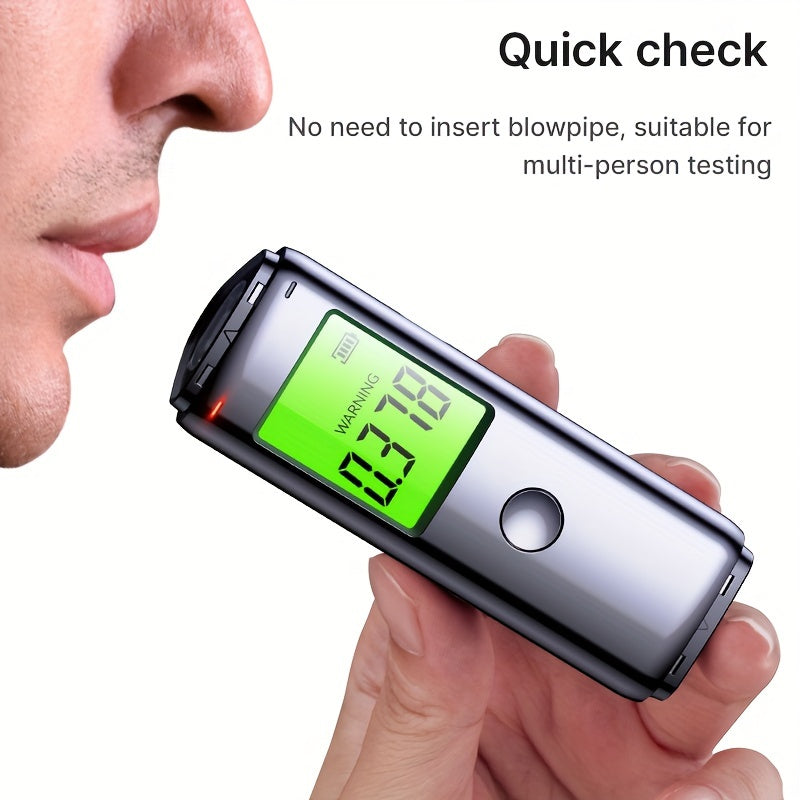 Portable USB Rechargeable Alcohol Tester with HD Screen and Dual Detection