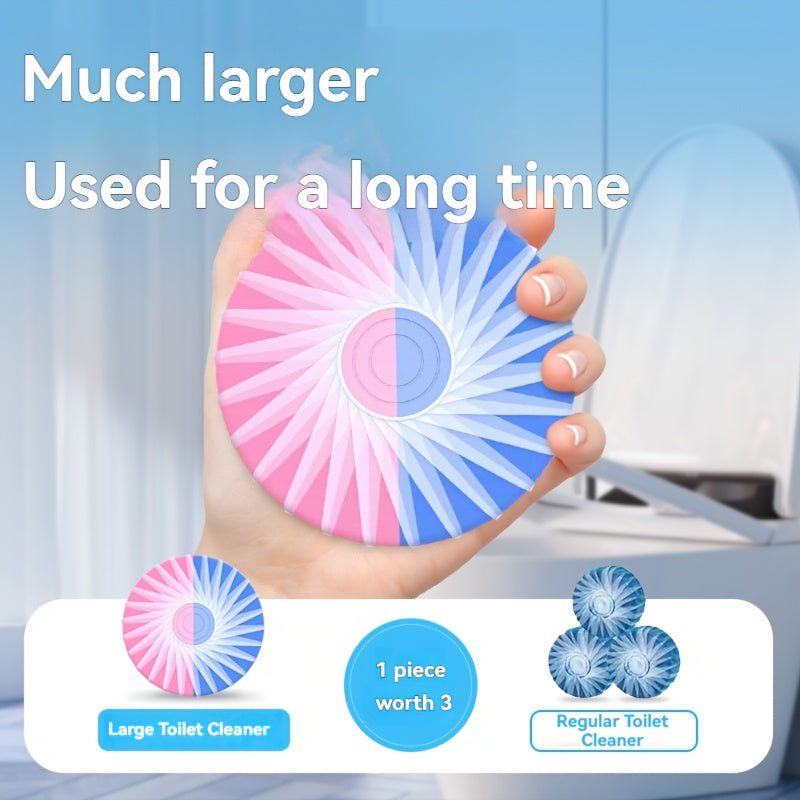 Uzoq muddatli 1000 Flushes 'Mighty Clean King' hojatxona idishlarini tozalash tabletkalari, ikki rangli va ikki ta'sirli, uy va mehmonxona uchun mukammal. Hidni nazorat qilish va qulay tozalash uchun zarur mehmonxona sanitariya ta'minotlari.