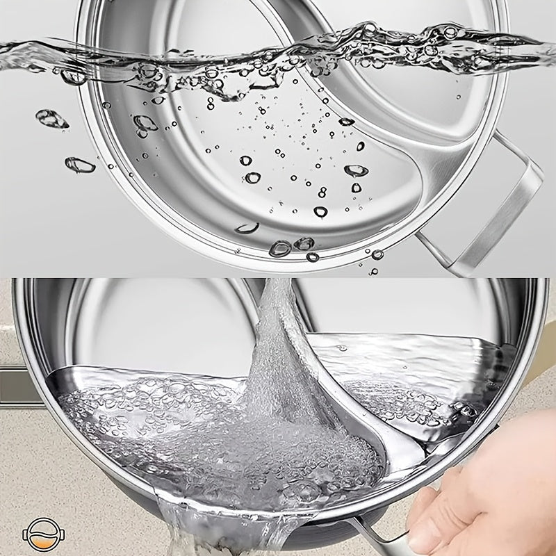 Нержавеющая сталь двойной секционной горячей кастрюли для индукционных плит, китайский стиль с разделителем, дизайн для совместного использования двух вкусов