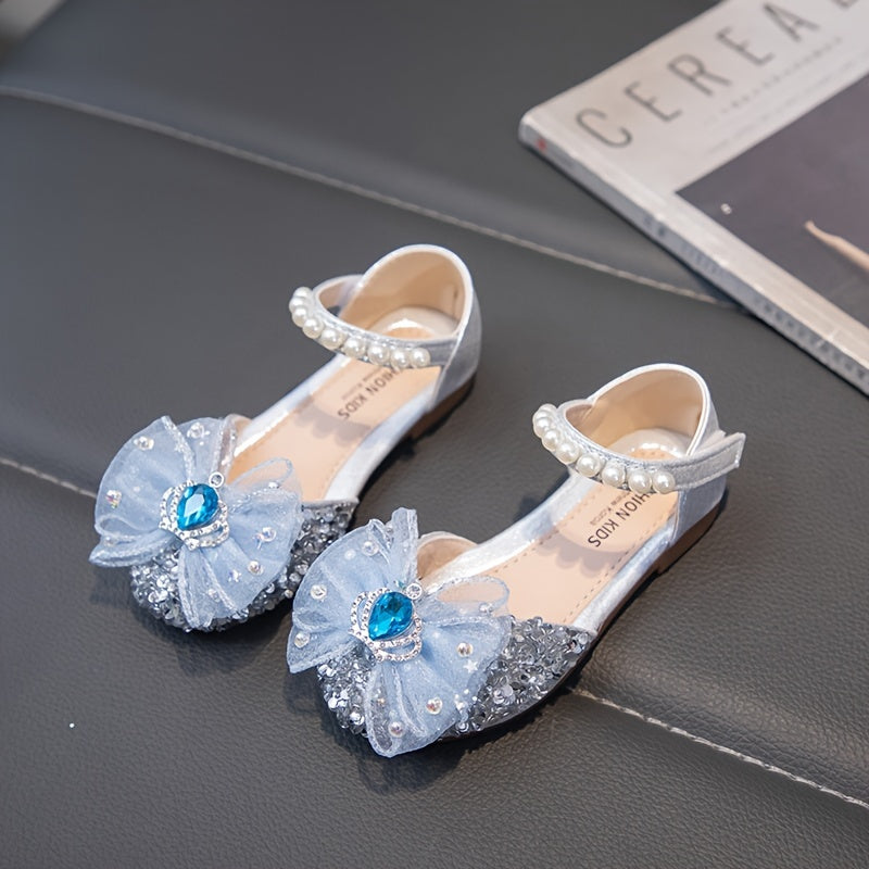 Girls' Princess Shoes with Rhinestones for Spring, Fall, Summer