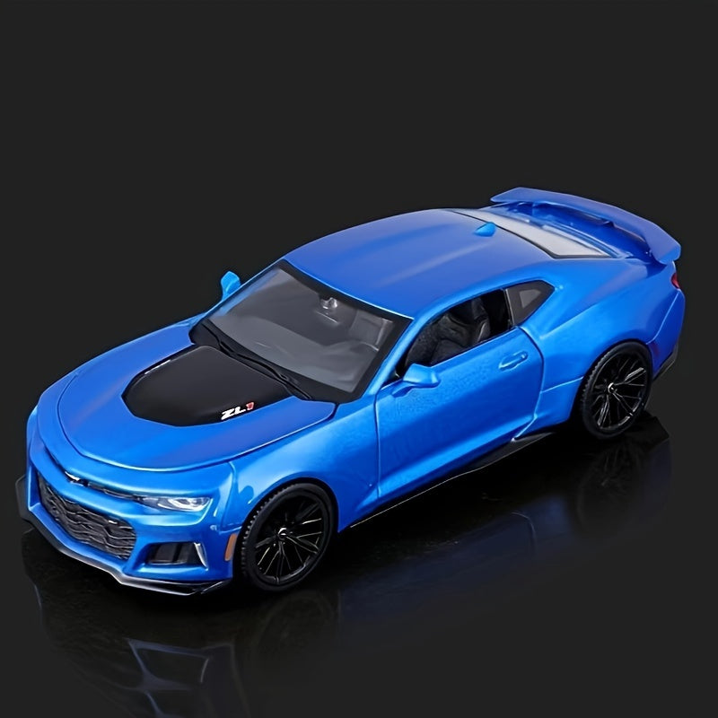 Kids Toy Car 1:24 Scale Diecast ZL1 Alloy Collectible Yellow Blue