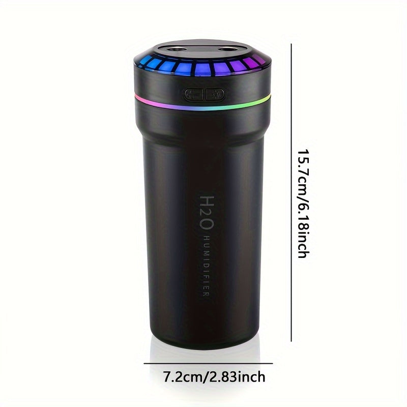 Портативный увлажнитель для автомобиля с музыкальным ритмом, светодиодной ночником, диффузором ароматерапии 300 мл