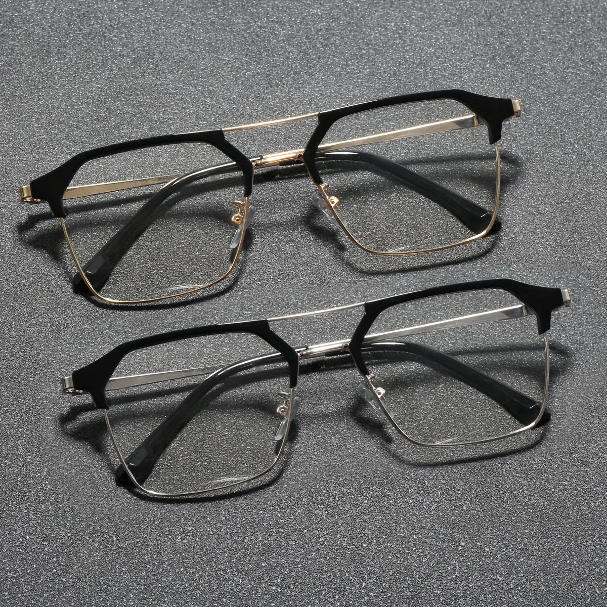 Sayohat, mobil va kompyuter foydalanish uchun temir qotishma ramkali va AC linzali uniseks fotochromik ko'zoynaklar.