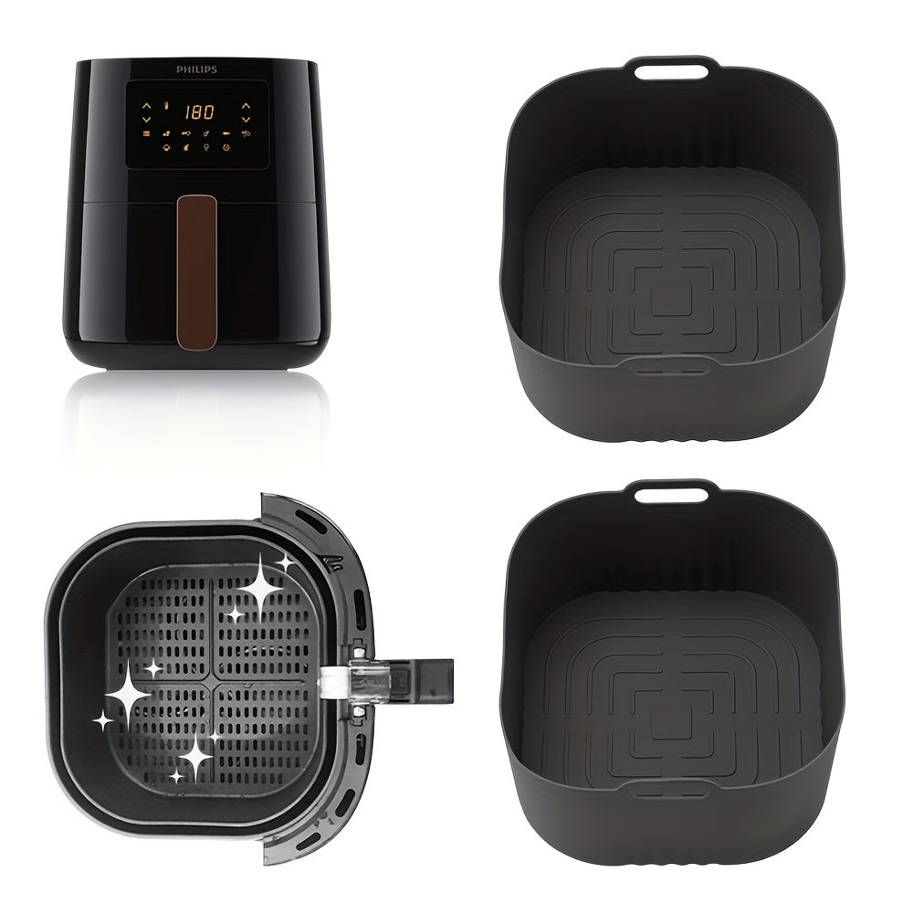 17cm Non-Stick Silicone Baking Tray for Air Fryer Roasting and Baking