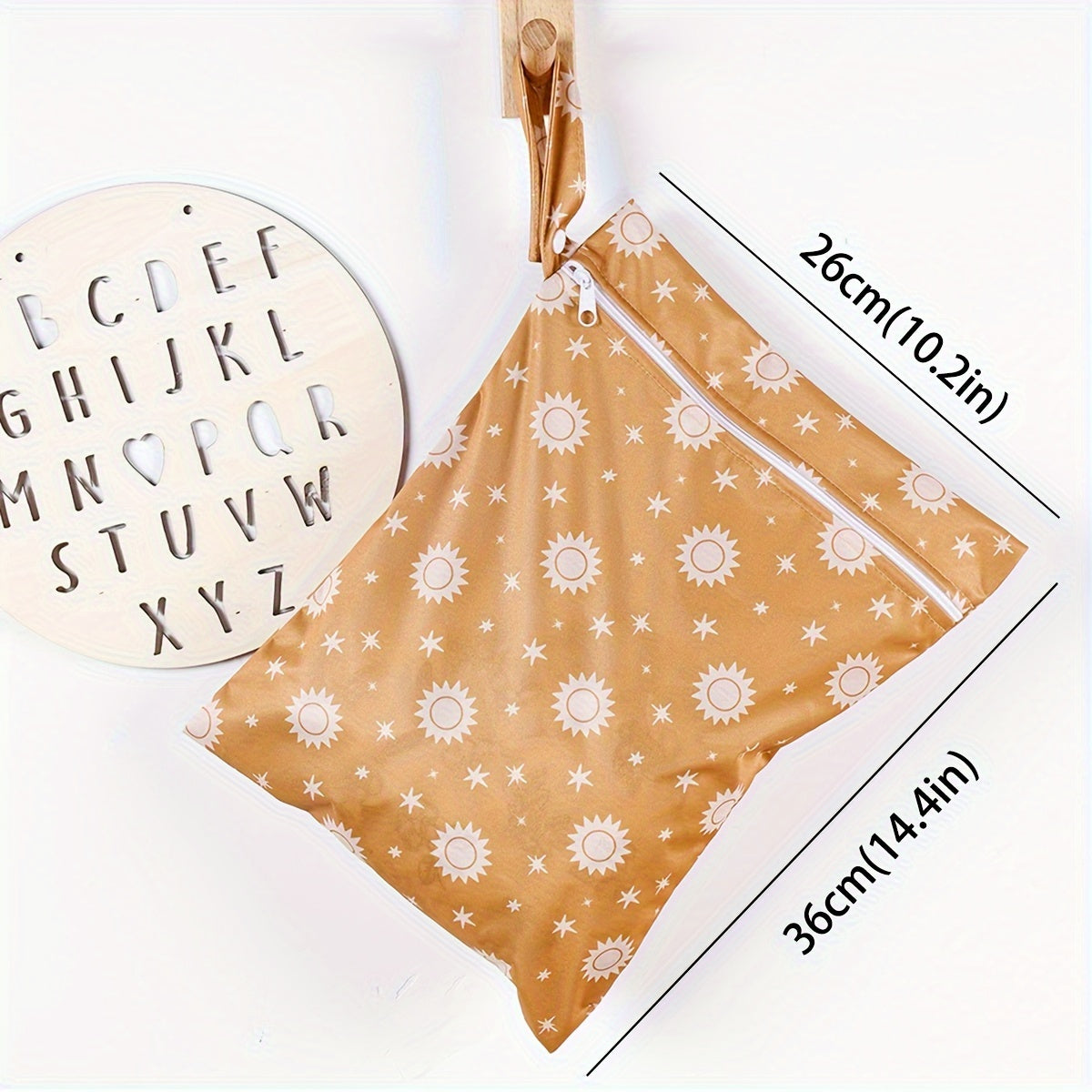 Two Pieces Waterproof Wet Bags 25.4x35.56 cm for Nappy Changing Travel Swimming