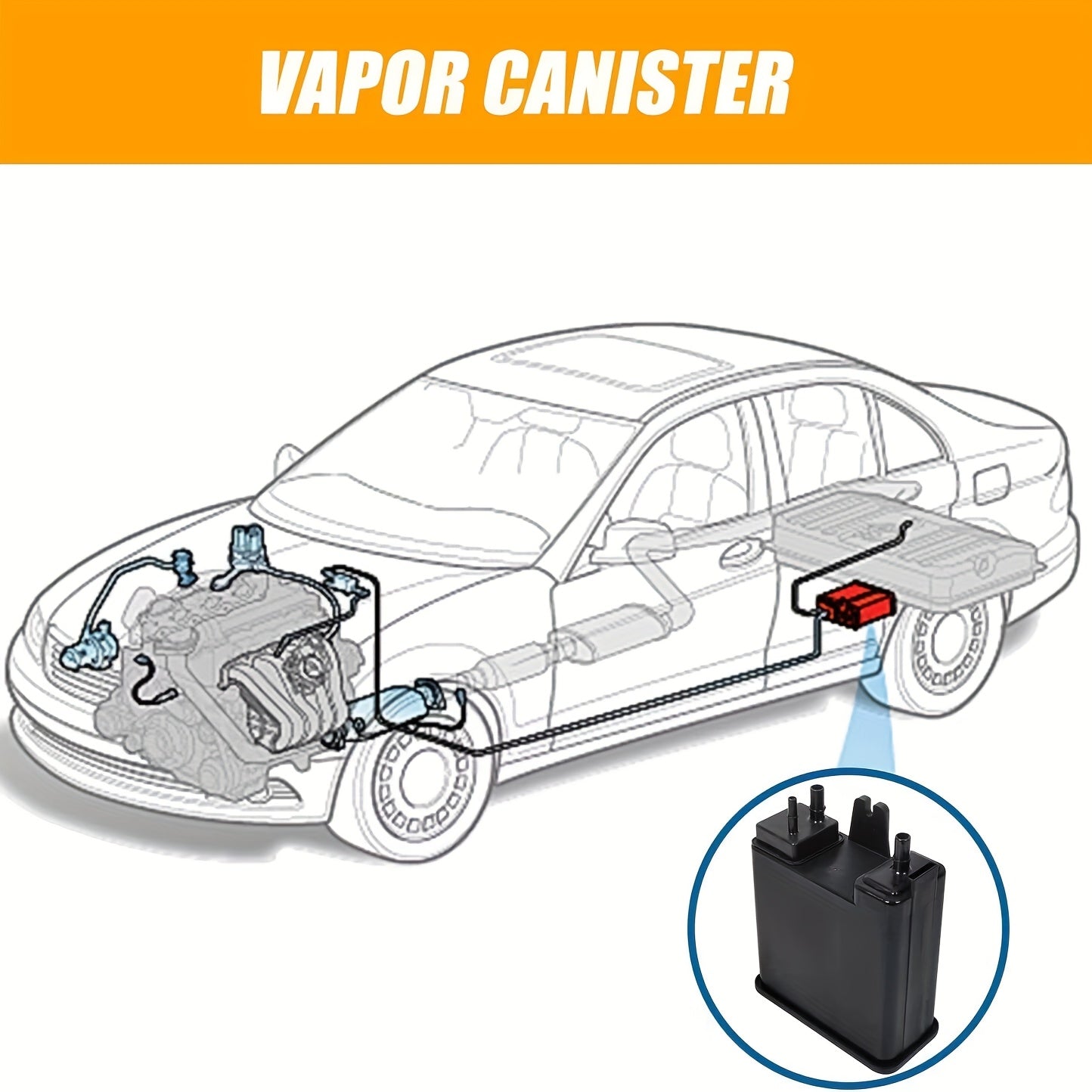 Запасной канистр для паровиков для Chevy GMC SUV SUV 1500 Yukon XL H2