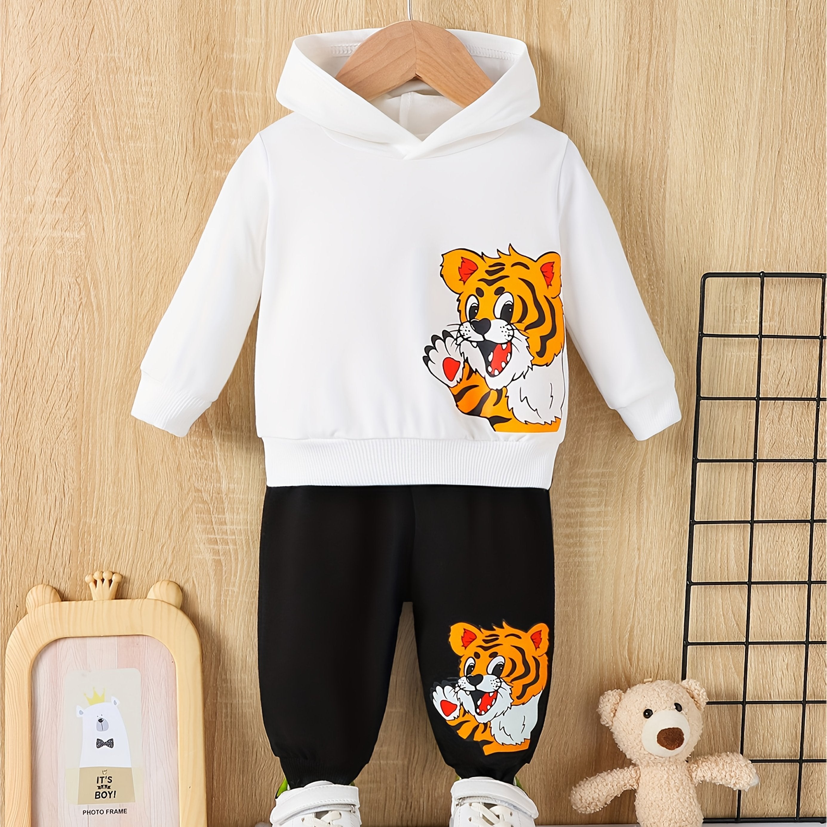 Toddler Boy's Fall Winter Outfit Long Sleeve Sweatshirt and Casual Pants