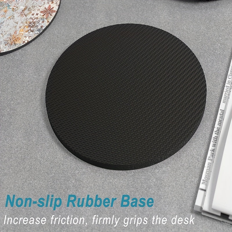 Luxury Gold Marbling Coasters Set 6 Absorbent Rubber Non-Slip 10.16cm Round