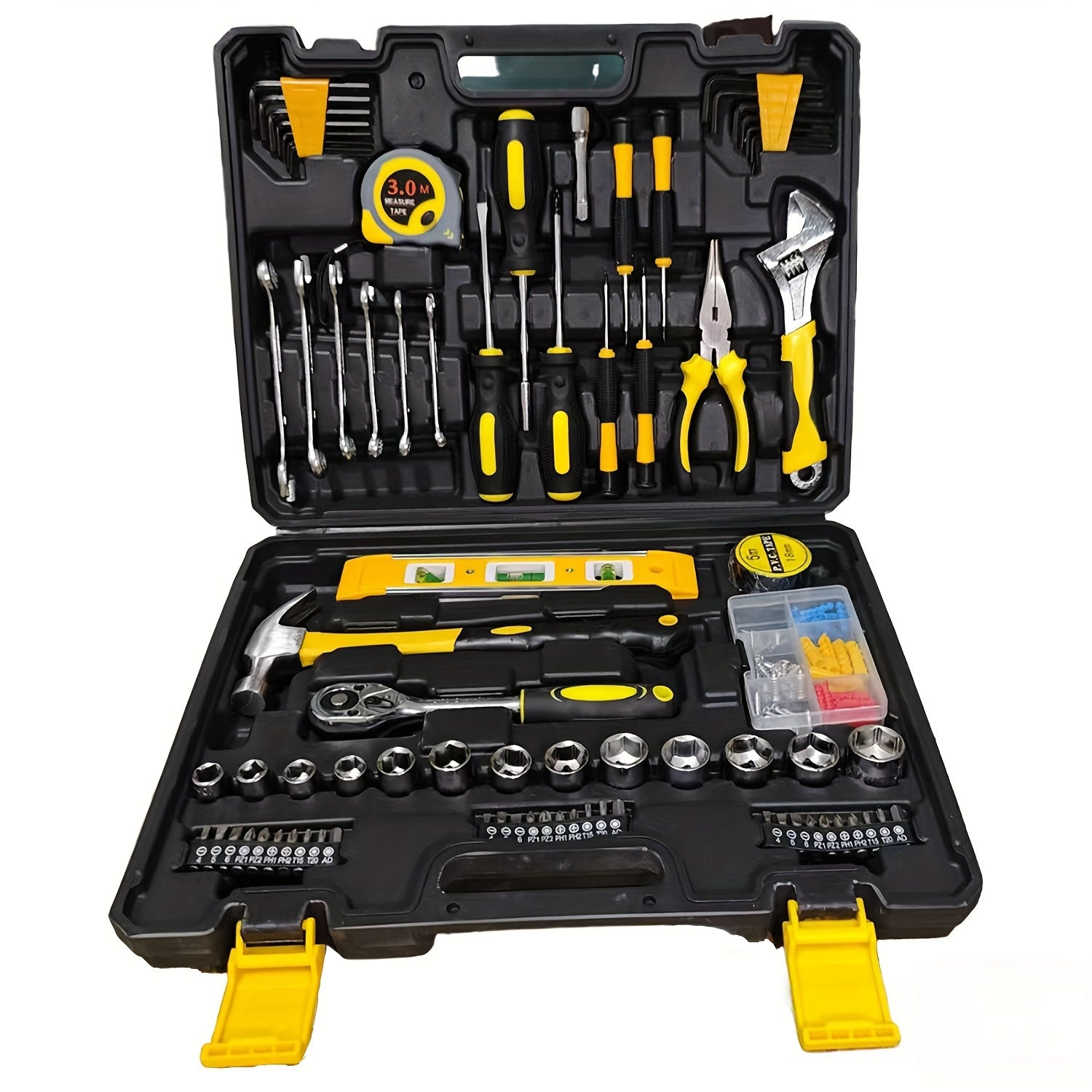 108-Piece Carbon Steel Tool Set for Home and Auto Repairs No Electricity