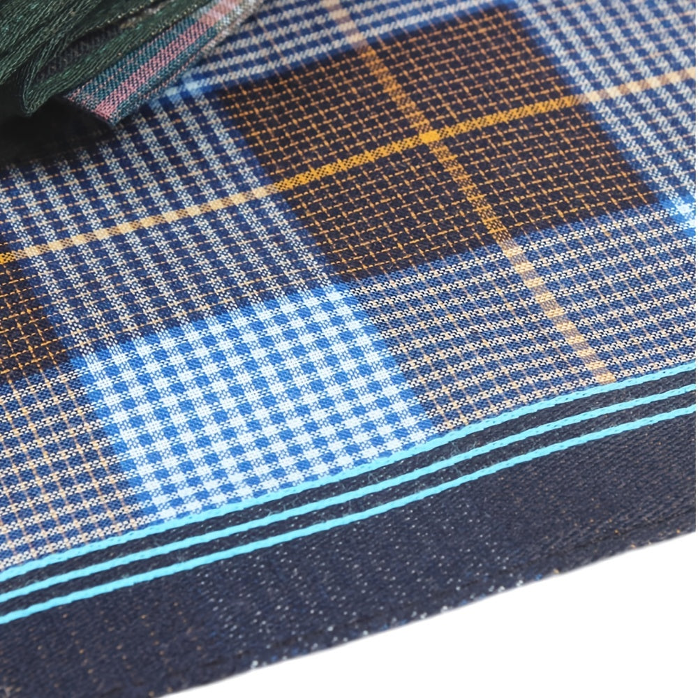 Paquete de 6 pañuelos de algodón a cuadros para hombre, suaves, para sudadera, regalo