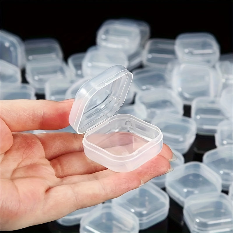 20 Small Plastic Jewelry Storage Boxes with Lids for Beads Sewing Crafts