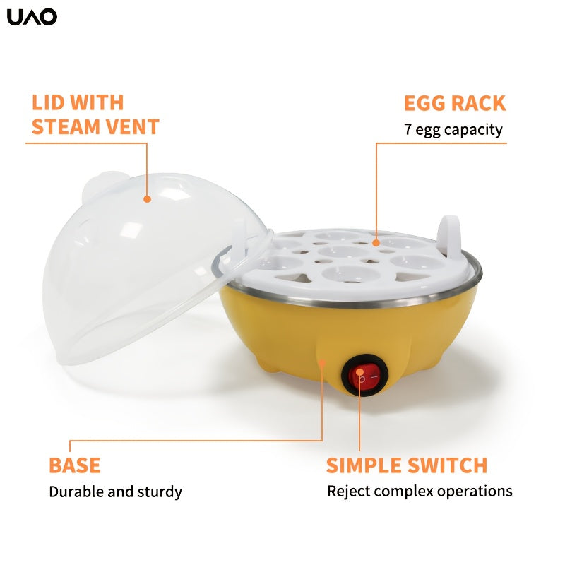 Компактный электрический яичный пароварка с автоматическим отключением, подходит для европейских розеток, изготовлена из материала PP, не требует батареек, кухонный гаджет для яиц