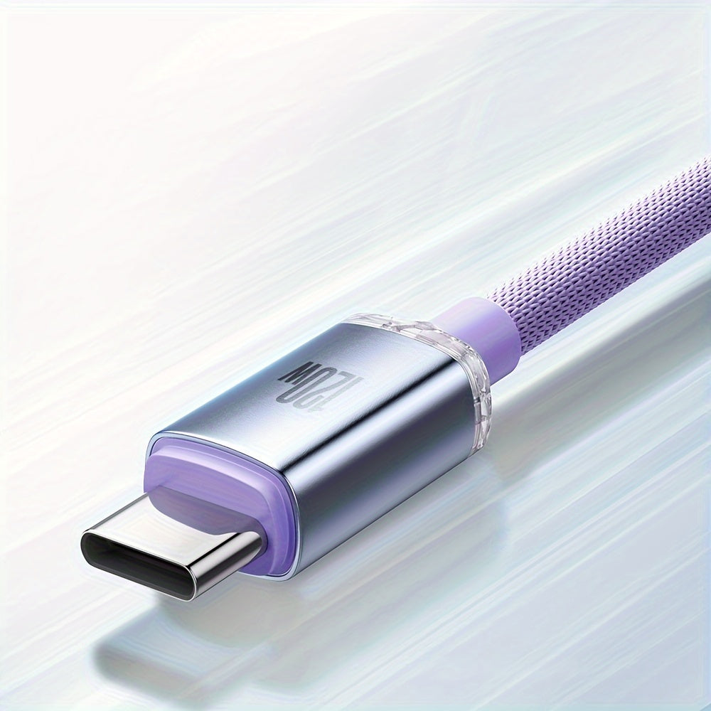 USB-C to USB-C Fast Charging Cable 120W 6A Data Sync Flat PVC for Android Devices