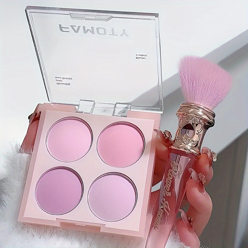 Qizlar uchun Blush Palette Makiyaj Kompakt Yumshoq Rangi Gradient Mat Yengil Pushti Binafsha