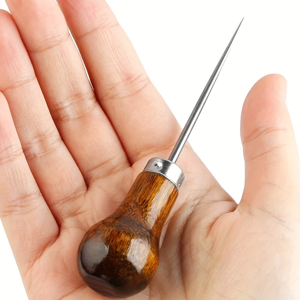 Набор из 3 твердых стальных игл в форме тыквы для кожевенного ремесла и шитья