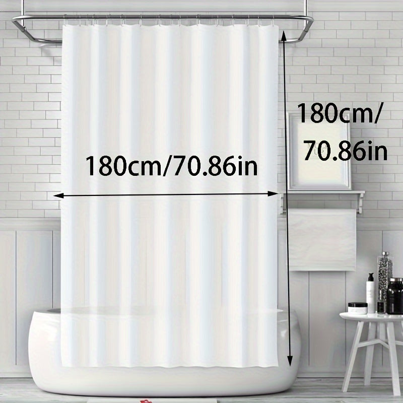 Waterproof Shower Curtain with Magnets and Hooks, Easy to Clean, Suitable for All Seasons