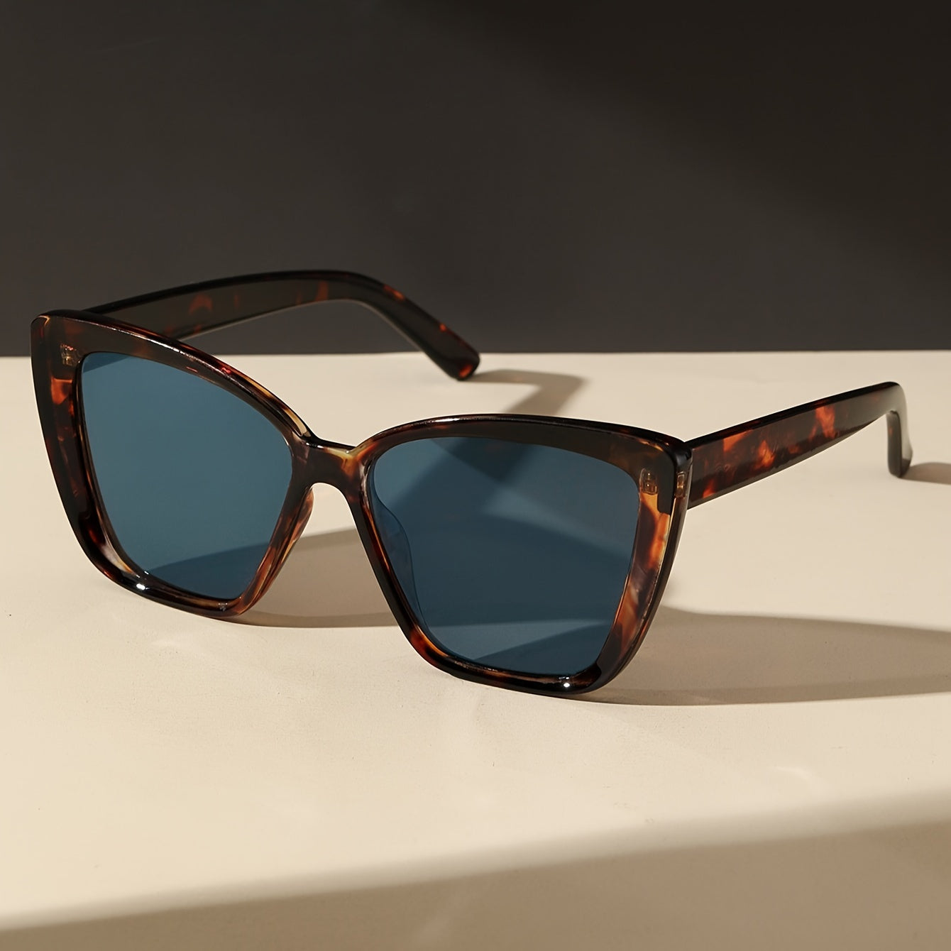 Women's Cat Eye Glasses Large Frame Anti-Reflective Plastic Casual