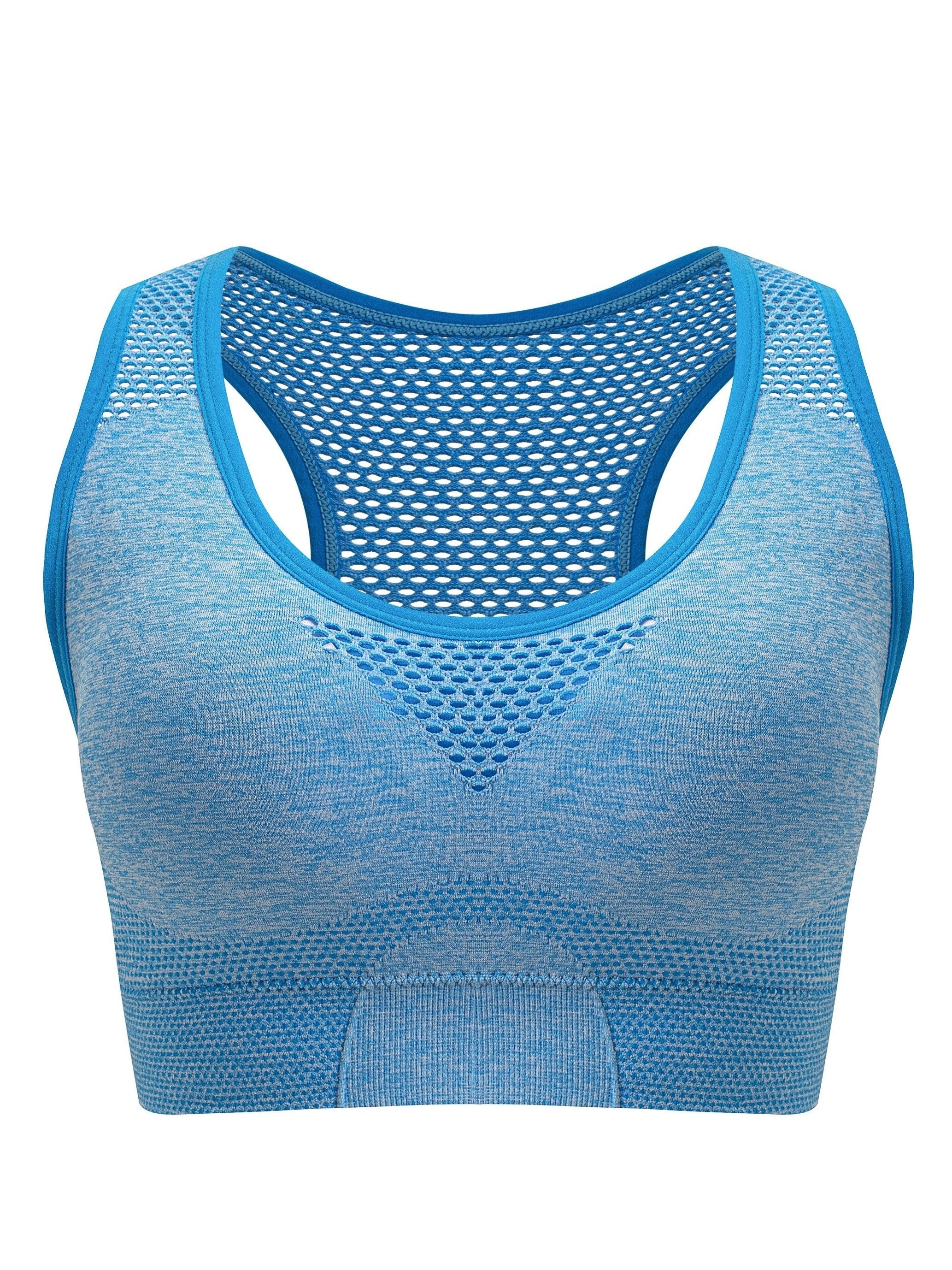 Plus Size Women's Mesh Sports Bra Lightweight Summer Yoga Gym Activewear