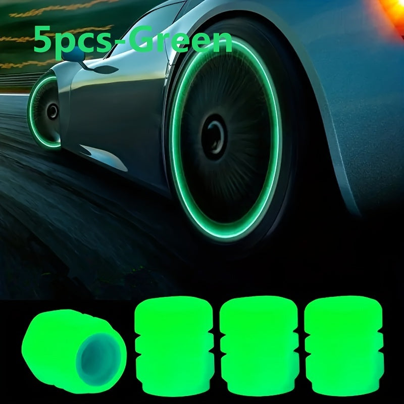 Bir nechta rangli mini fluorescent shinalar ventili uchun qopqog'lar, mototsikl, velosiped, avtomobil uchun to'plam