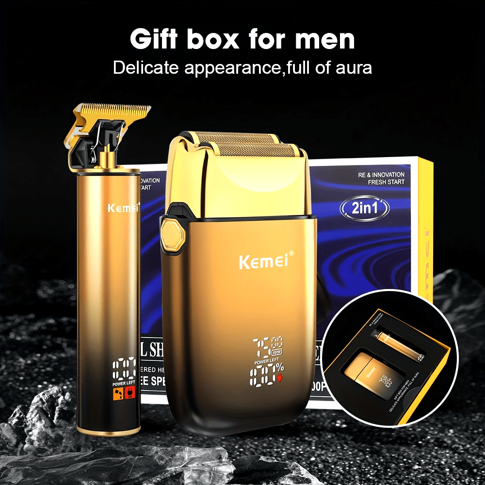 Set profesional de cortapelos para recorte de barba y cabello