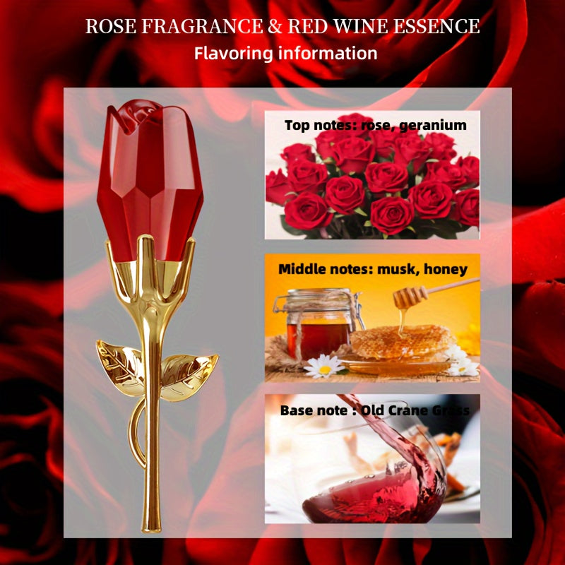 Perfume de rosa roja para mujer con aroma floral duradero 50ml regalo sin alcohol