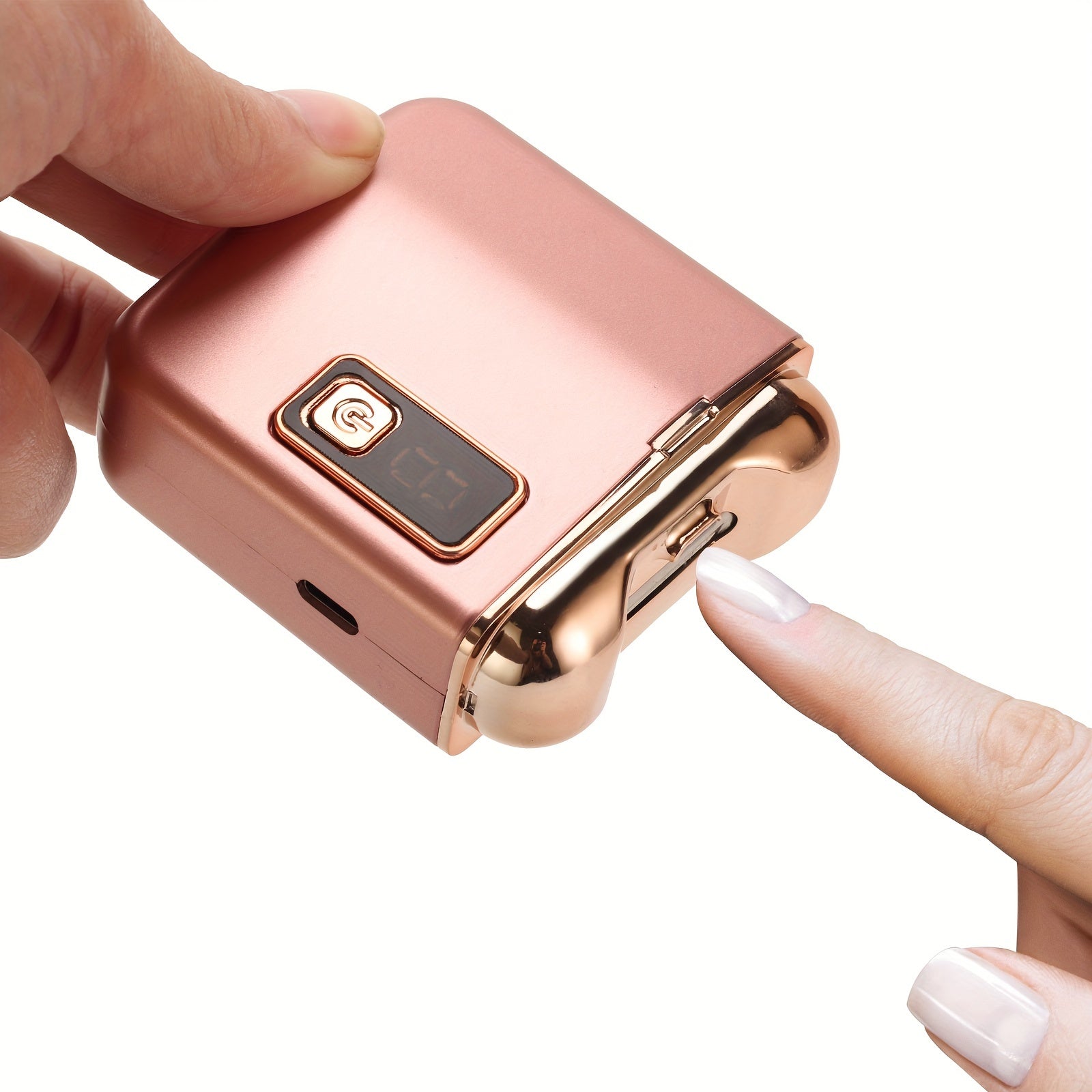 Qayta zaryadlanadigan elektr tirnoq kesgichlari xavfsizlik funksiyasi bilan - USB zaryadlash, 500mAh litiy batareyasi, erkaklar va ayollar uchun mukammal sovg'a, avtomatik, tirnoq fayli