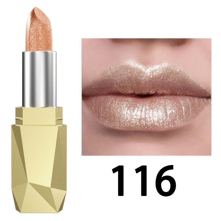 Pintalabios perlescente para mujer, de alta pigmentación, no se desvanece, con gloss hidratante