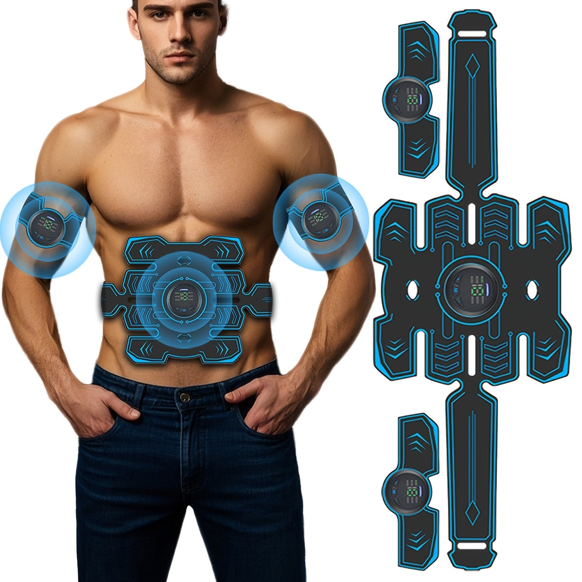 WOFLEND EMS & TENS - Qayta zaryadlanadigan, 6 rejim, 18 intensivlik darajalari, Uy va ofisda foydalanish uchun ideal, Ajoyib ta'til sovg'asi, Zamonaviy texnologiya, Mustahkam qurilish.