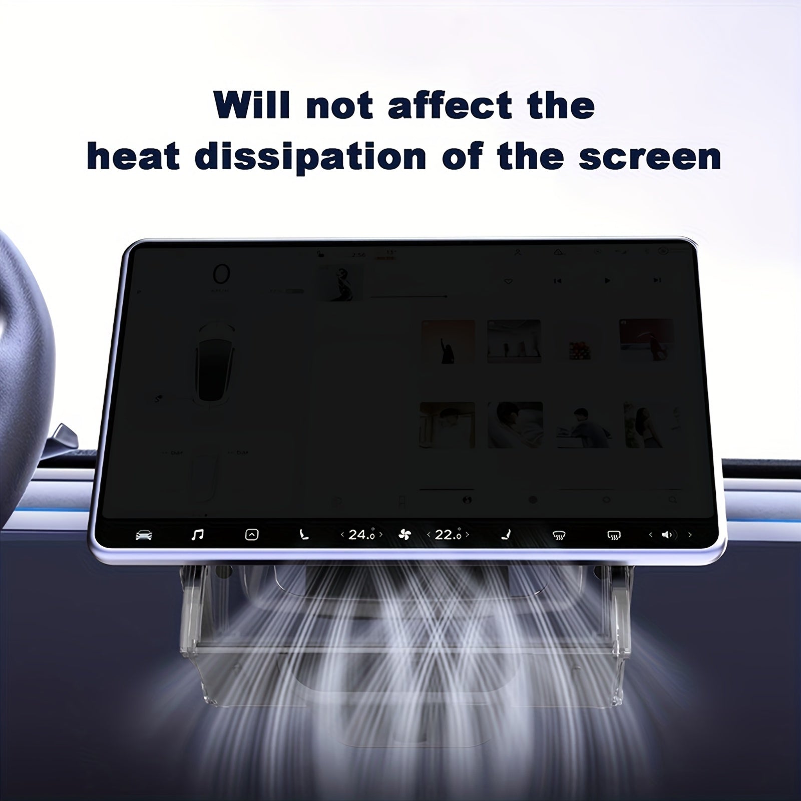 Car Interior Under-Screen Storage Box for Tesla Model Y and 3 Center Console Organizer