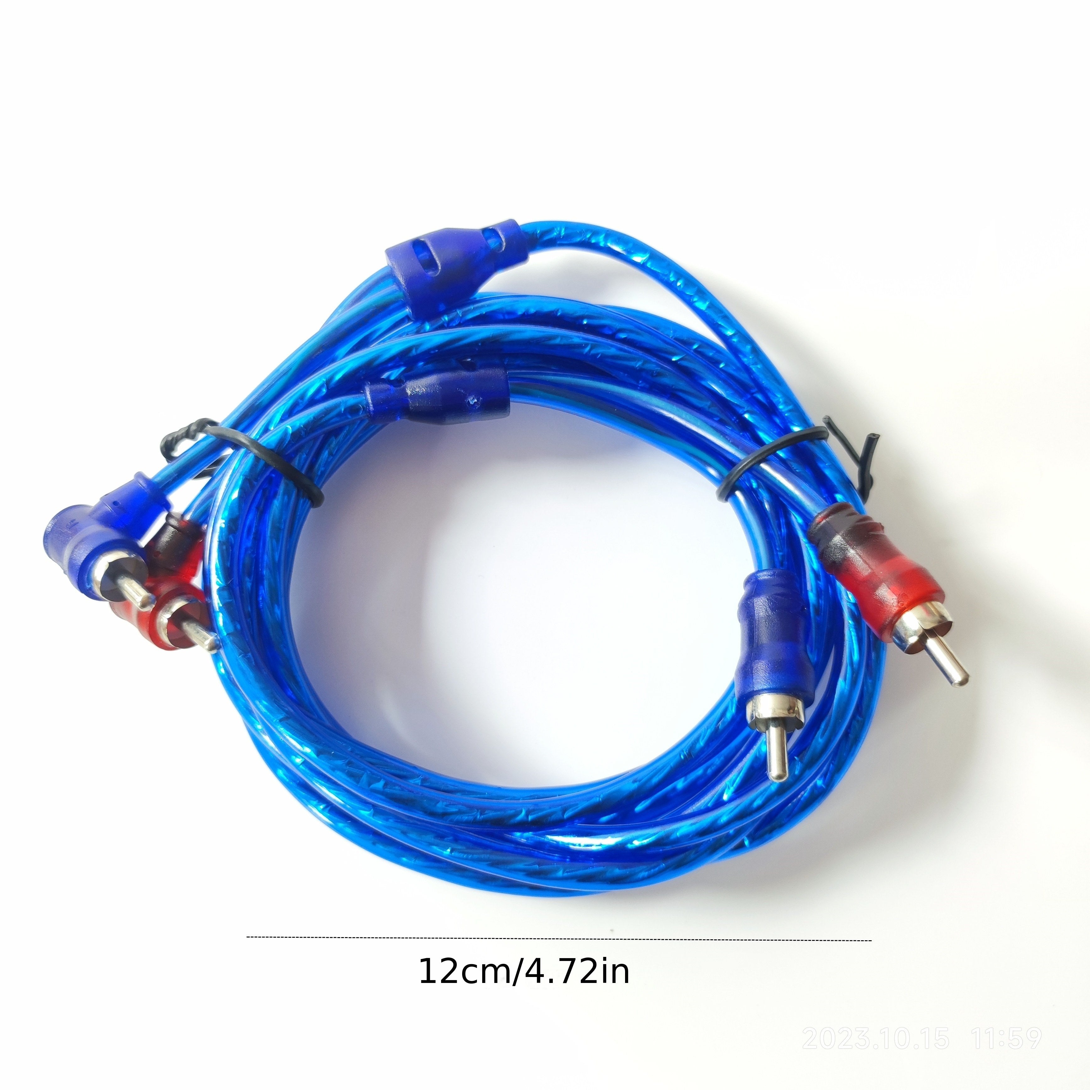 Car Audio RCA Copper Wiring Cable for Vehicle Stereo, Hi-Fi, 51.82-502.92cm