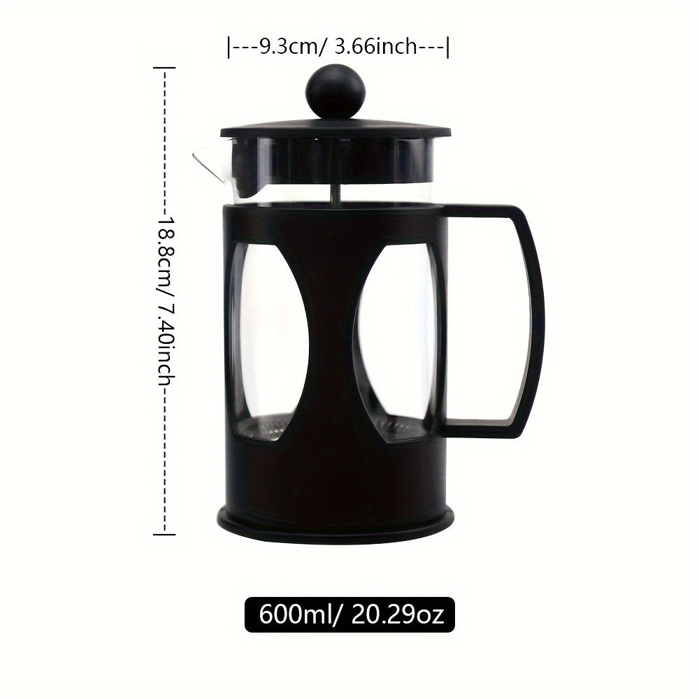 Glass French Press Coffee Maker with Stainless Steel Filter 4 Cup Capacity