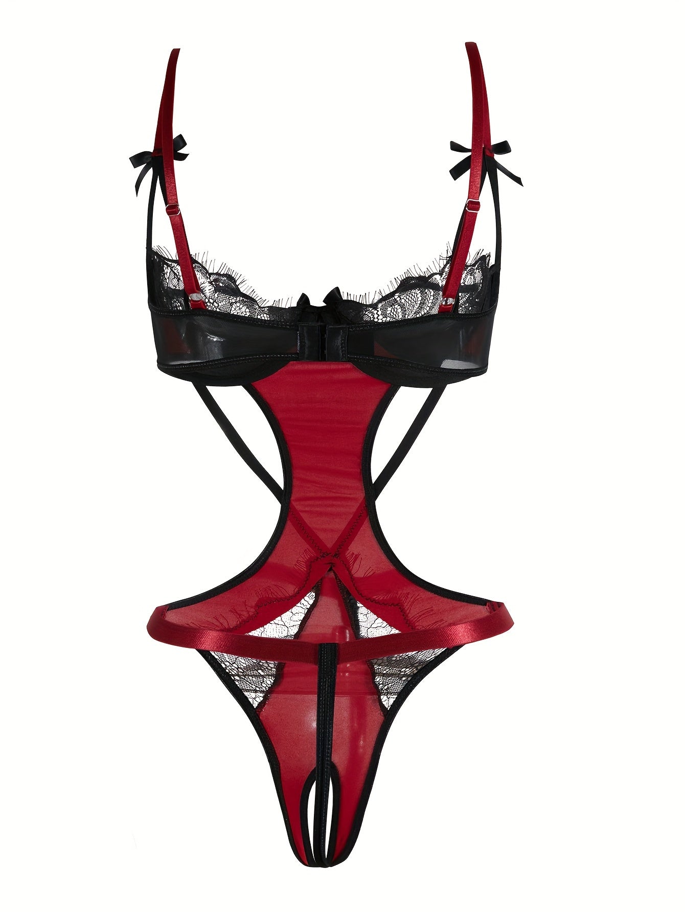 Кружевной тедди с ремешковым дизайном для женского боди белья