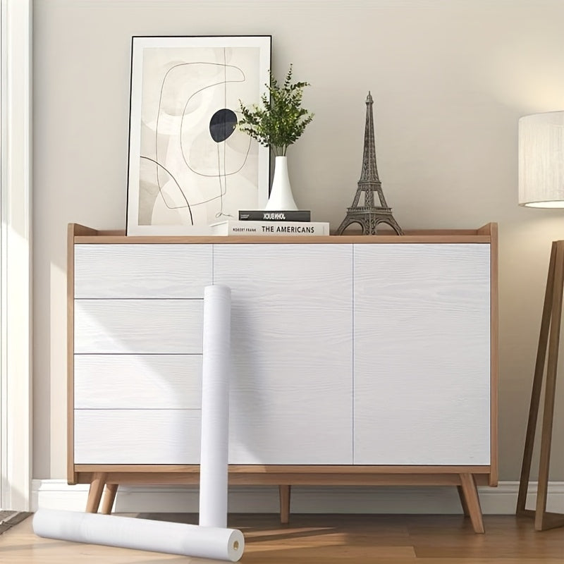 Rustic Black Wood Grain Contact Paper Removable Self-Adhesive for Kitchen Cabinets