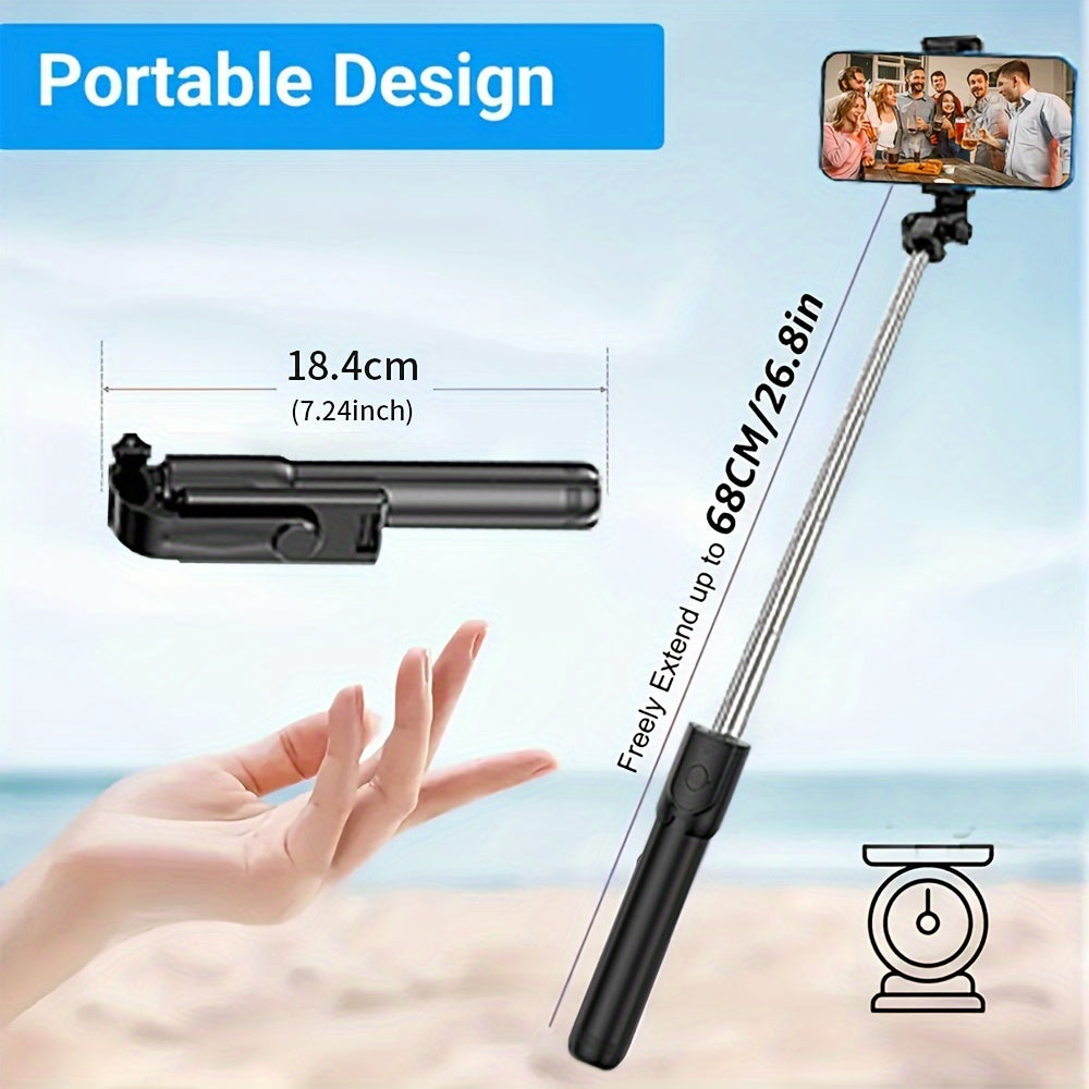 360° burilishli Selfie Stick Tripod va simsiz masofadan boshqarish uchun video va jonli efir