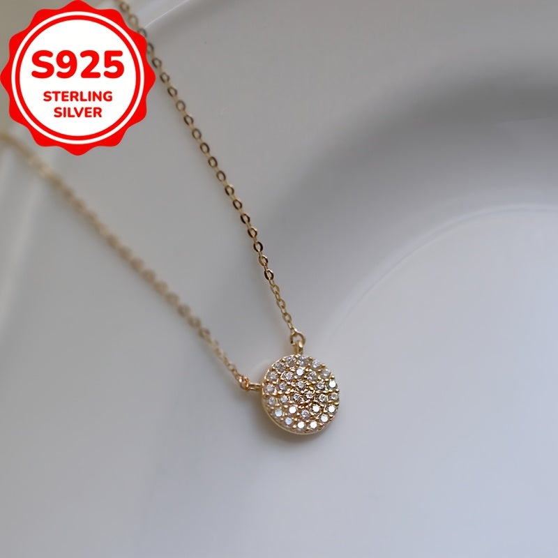 Women Silver Clavicle Necklace Starry Sky Romantic Style Simple Versatile Jewelry