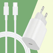 USB-C Fast Charger for iPhone and iPad 1M Cable Travel Power Supply