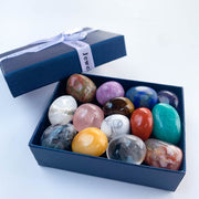 Handmade Stone Jewelry Boxes with Natural Stones and Accessories for DIY Projects or Gifts