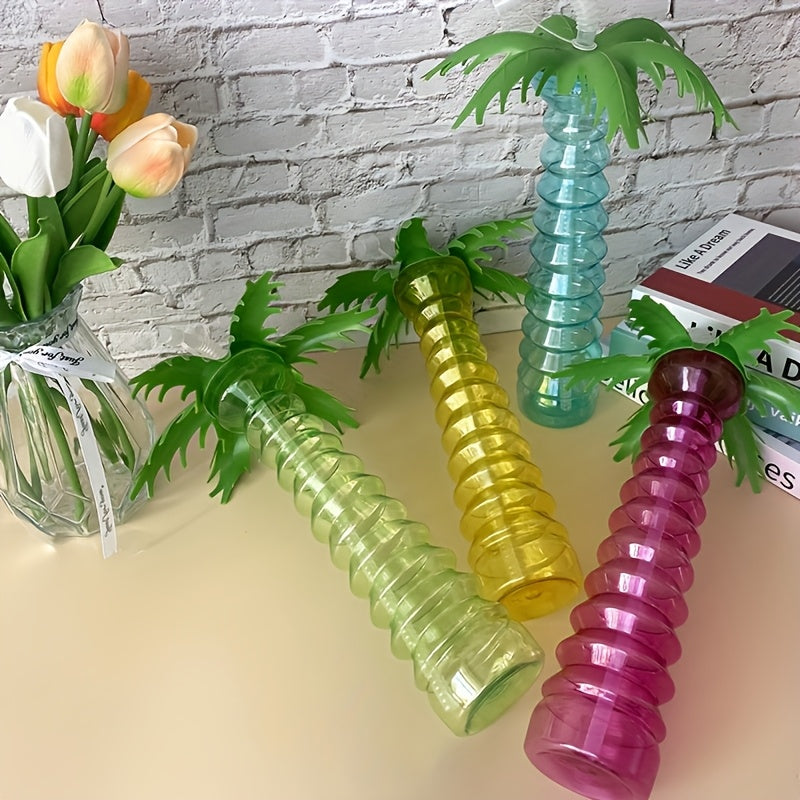 Vaso vertedor a prueba de fugas con tapa de coco transparente, vajilla ecológica para jugo, leche y té