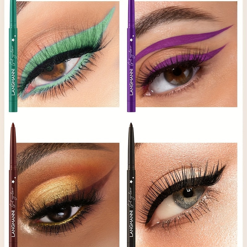 Set de delineadores de ojos mate cremosos para mujer, 12 colores, de larga duración, a prueba de manchas