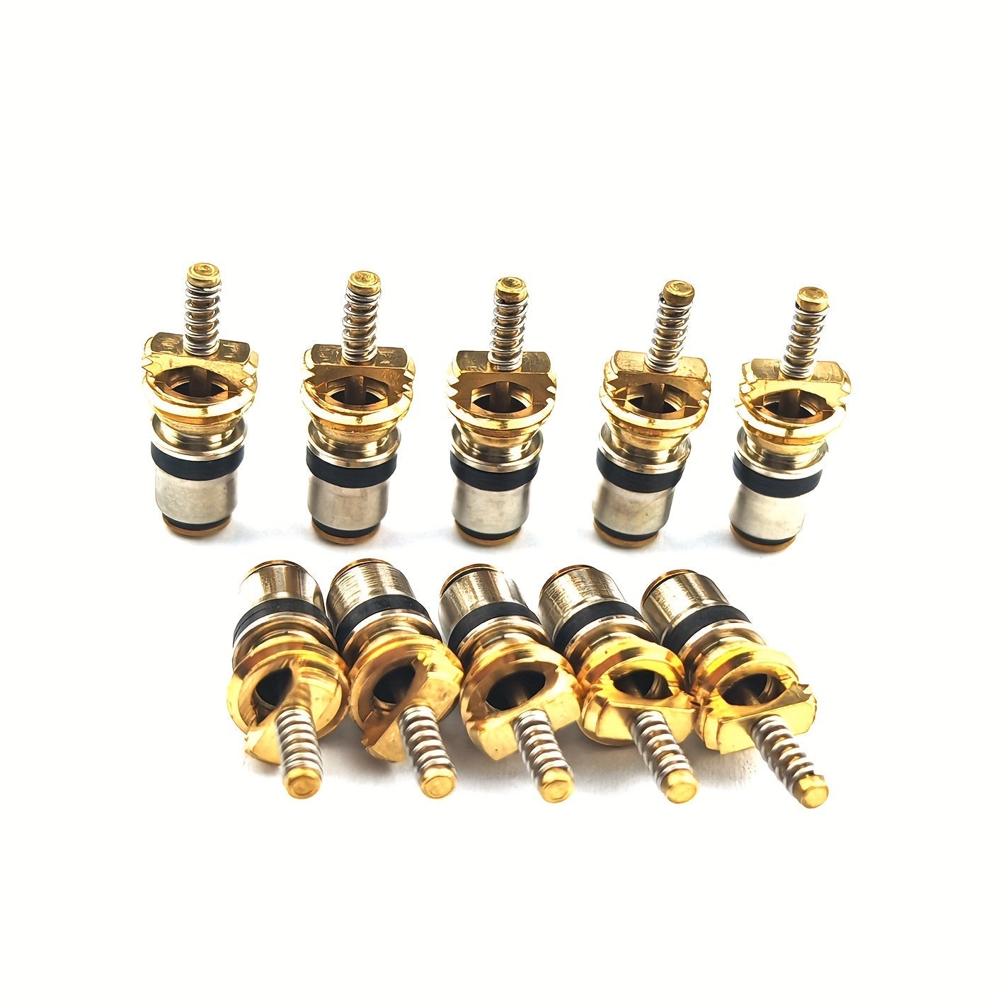 Premium Copper Air Conditioner Refrigerant Valve Core Gold Color Compatible with All Leading Brands