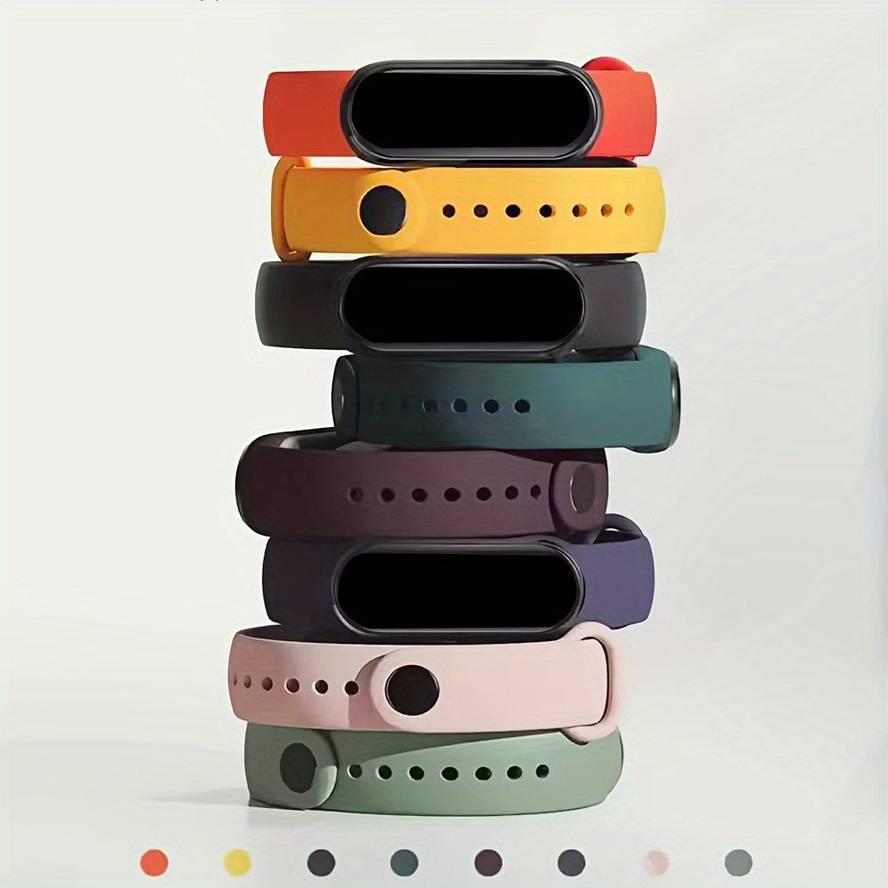 Multi-Pack Silicone Wristbands for Xiaomi Mi Band 3 4 5 6 7 8 9 No Battery Needed Assorted Colors