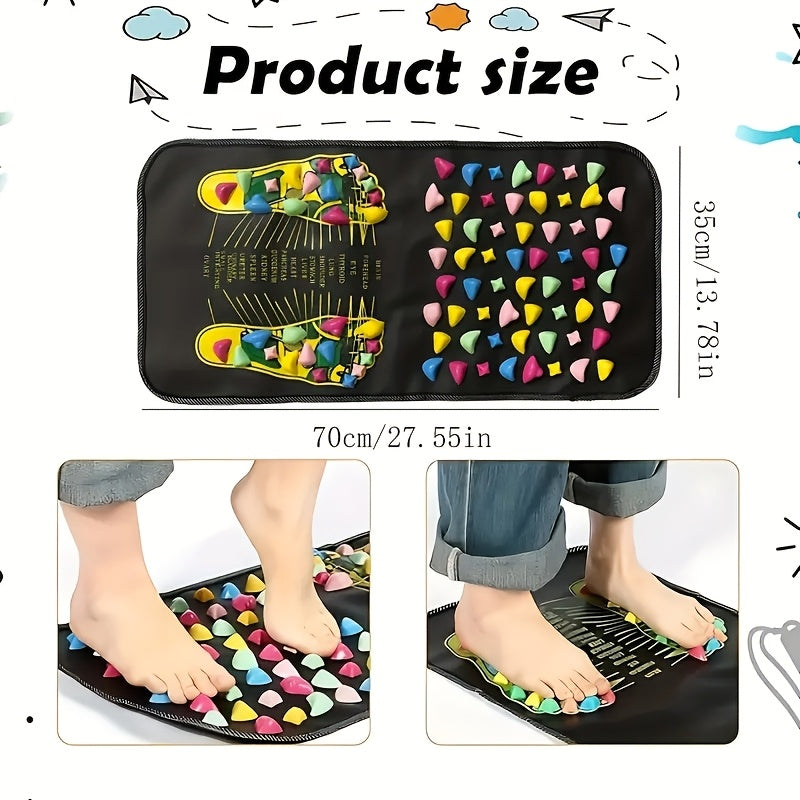 Reflexology Foot Massage Mat Anti-Skid Acupressure Cushion for Fatigue Relief