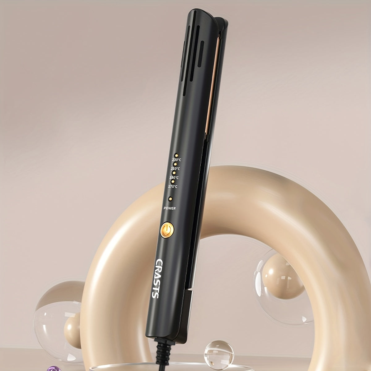 Planchadora y rizadora de cabello unisex con pantalla digital y temperatura ajustable