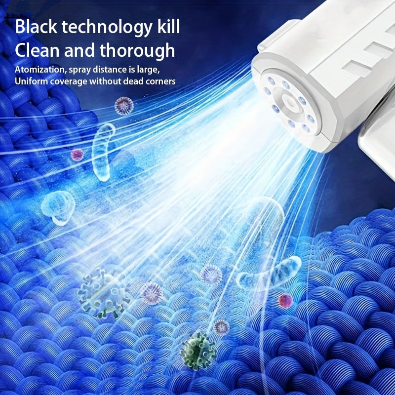 Kompakt simsiz qo'l purkagichi, USB orqali zaryadlanadigan 1200mAh batareya, ko'k yorug'lik texnologiyasi, uyda, ofisda, maktabda va turli holatlarda samarali foydalanish uchun nano darajadagi atomizatsiya.