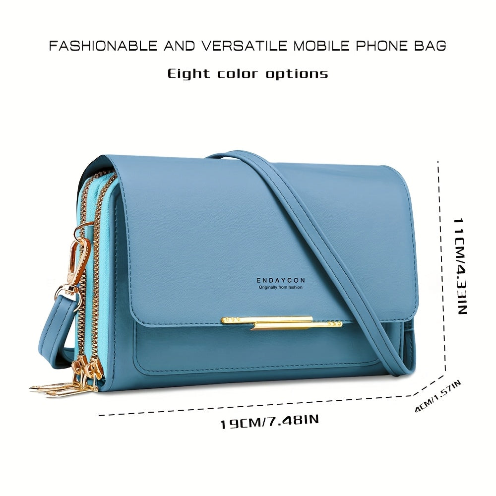 Small Square Crossbody Bag for Women PU Casual Lightweight with Adjustable Strap