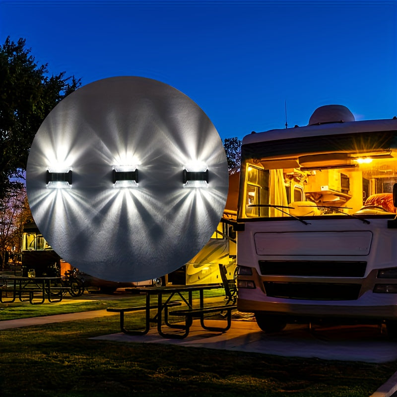 Наружная солнечная настенная лампа декоративная светильник вверх и вниз для кемпинга, автодома