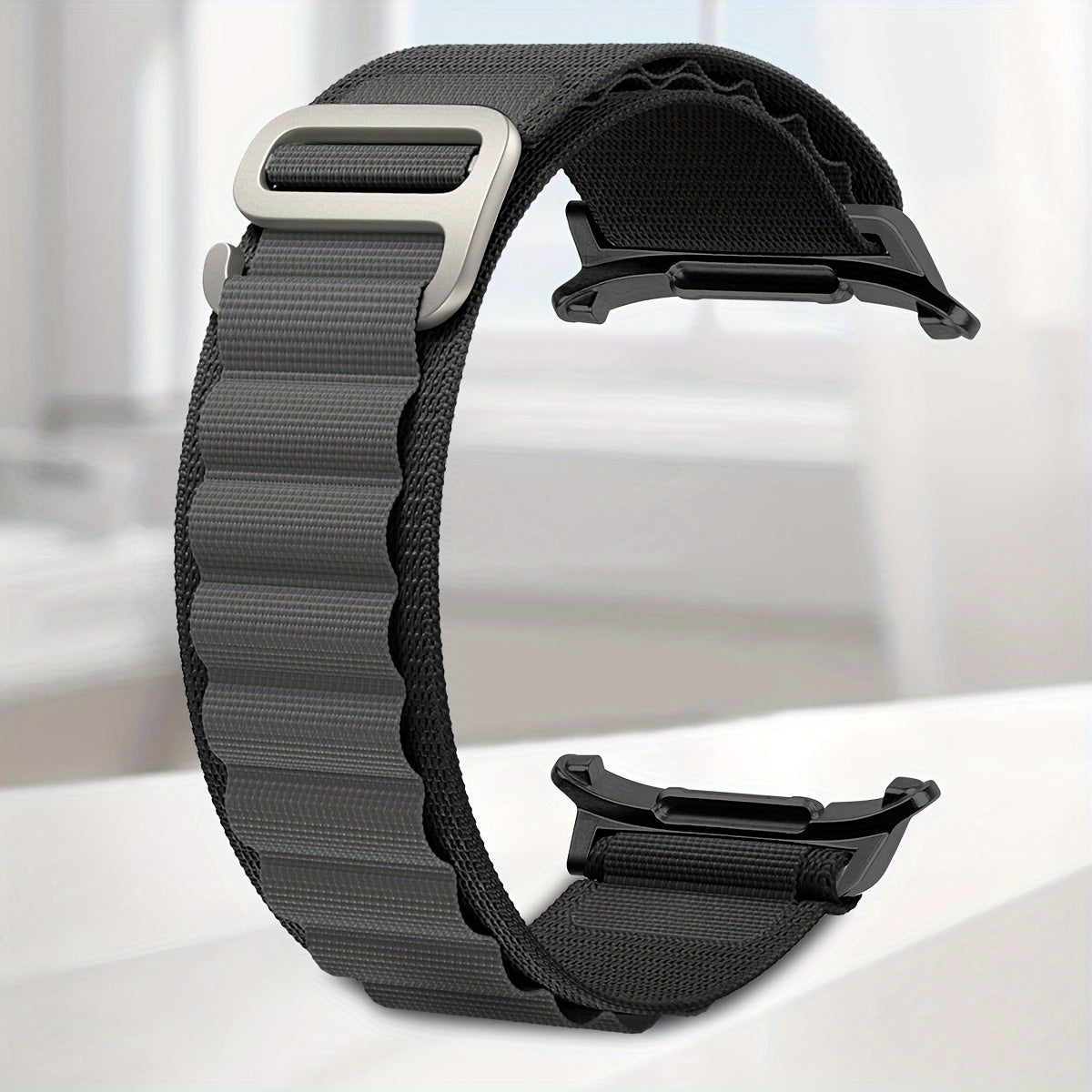 Nylon Sport Watch Band for Samsung Galaxy Watch Ultra 47mm Waterproof Breathable Adjustable