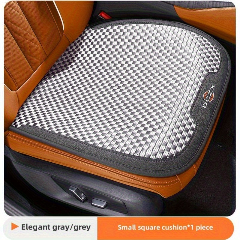Cojín para asiento de coche gris, material transpirable para verano