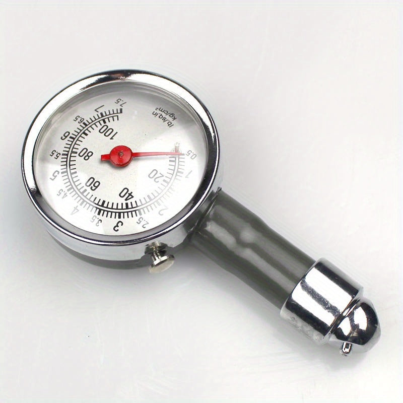 Universal Tire Pressure Gauge Durable Metal Plastic 0-75 PSI Easy Read